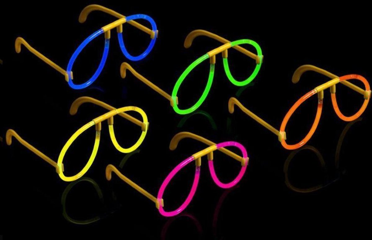 MagieQ GLOWBRIL BRILMONTUUR connectors 6 st Bag Glow sticks|Glowsticks